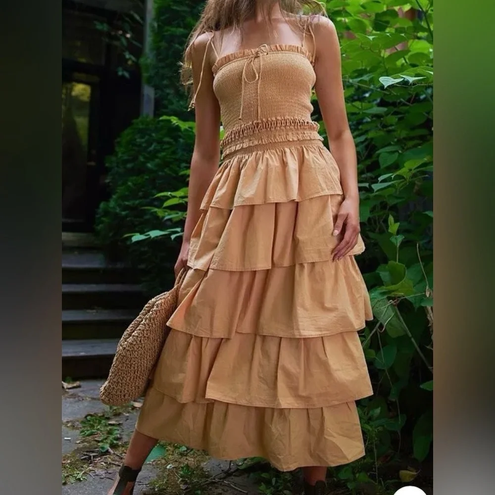 Free People Sunset Tiered Ruffle Dancing Dress - Picture 11 of 11